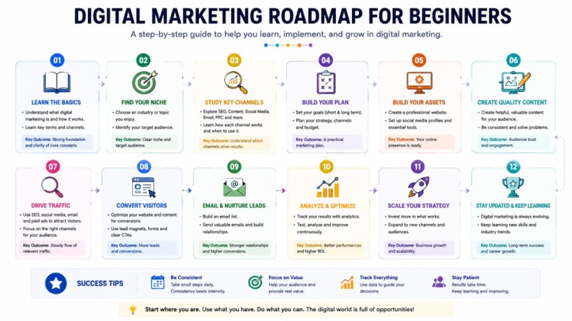 Step-by-step digital marketing roadmap for beginners